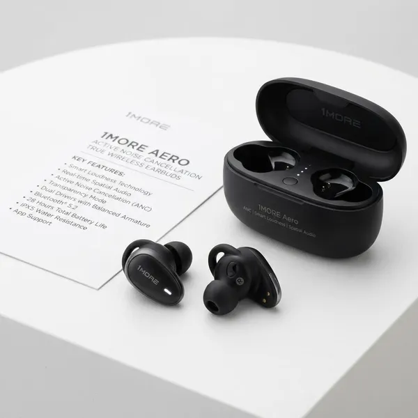 1more aero true wireless active noise cancelling headphones