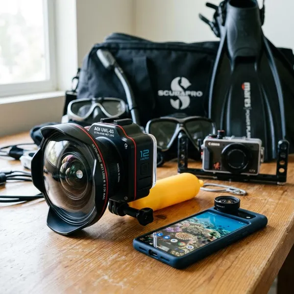 aoi ultra-wide lens for gopro & smartphone cameras