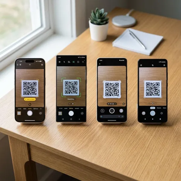 How built-in QR scanning compares across smartphones