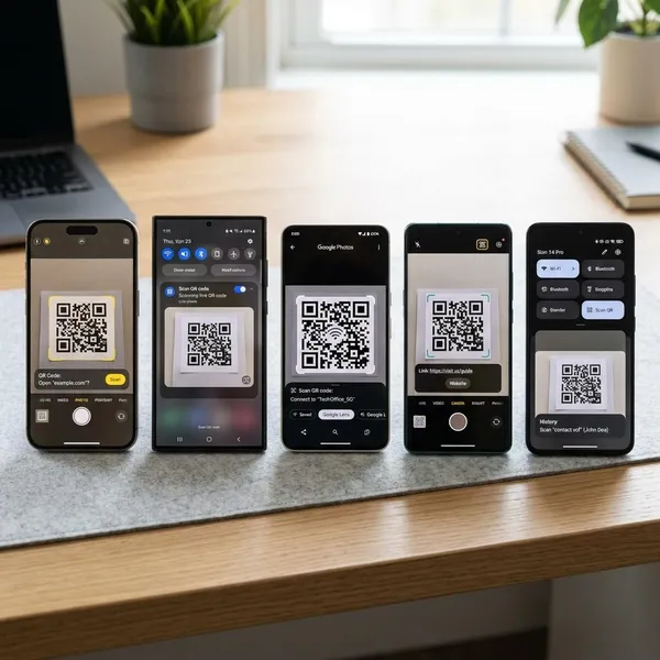 Which QR scanning features differ by phone?