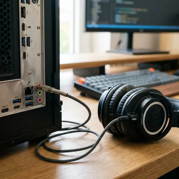 how does one turn headphone speakers into an microphone